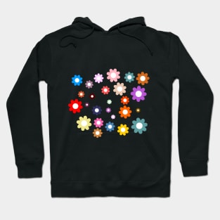 Cute flowers on black Hoodie